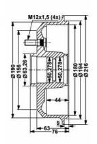  14572210 - TAMBOR DE FRENO SIN COJINETE DE RUEDA