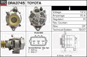 Delco Remy DRA3745 - ALTERNADOR TOYOTA