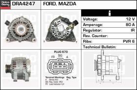 Delco Remy DRA4247 - ALTERNADOR FORD,MAZDA