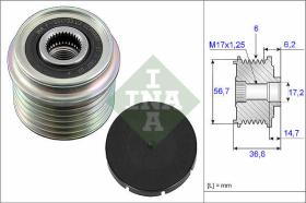 LUK - INA - FAG 535003310 - POLEA LIBRE DE ALTERNADOR