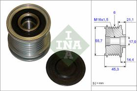 LUK - INA - FAG 535003610 - POLEA LIBRE DE ALTERNADOR