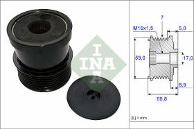 LUK - INA - FAG 535007030 - POLEA LIBRE DE ALTERNADOR