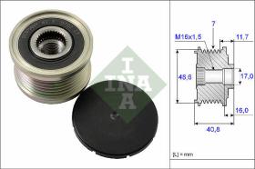 LUK - INA - FAG 535008010 - POLEA LIBRE DE ALTERNADOR