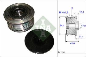 LUK - INA - FAG 535008910 - POLEA LIBRE DE ALTERNADOR