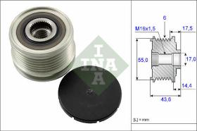 LUK - INA - FAG 535010510 - POLEA LIBRE DE ALTERNADOR