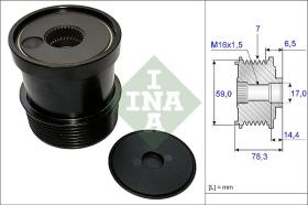 LUK - INA - FAG 535012010 - POLEA LIBRE DE ALTERNADOR