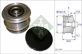 LUK - INA - FAG 535012110 - POLEA LIBRE DE ALTERNADOR