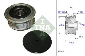 LUK - INA - FAG 535012410 - POLEA LIBRE DE ALTERNADOR