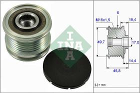 LUK - INA - FAG 535016810 - POLEA LIBRE DE ALTERNADOR