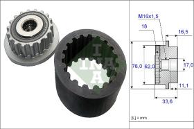 LUK - INA - FAG 535018610 - POLEA LIBRE DE ALTERNADOR