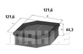 Mahle LX966 - FILTRO AIRE                     [*]