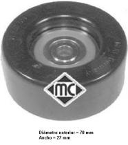 Metalcaucho 04771 - RODILLO TENSOR CORREA POLO'95 1,9D