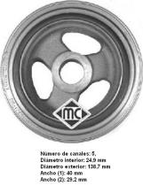 Metalcaucho 04852 - POLEA CIGUENAL FOCUS 1,4/1,6