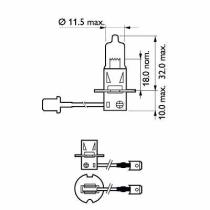  12336PRC1 - LAMPARA H3 VISION CP 12V 55W PK22S