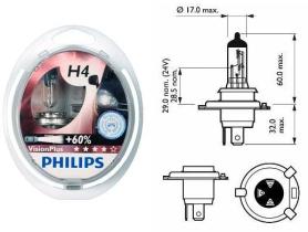  12342VPS2 - H4 VISIONPLUS SP 12V 60/55W P43T-38