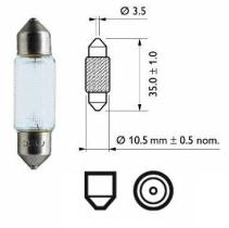 Philips 12854CP - LAMPARA PLAFONIER 12V 10W T10,5X38 SV8,5