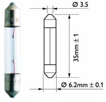 Philips 13848CP - LAMPARA DE PALFON T6,2X35 24V 3W SV6