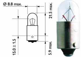 Philips 13929CP - T4W CP 24V 4W BA9S