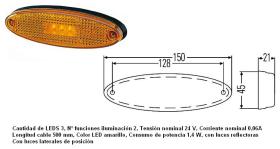 Hella 2PS007943017 - L.BALIZ.C/LEDS OVAL.24V.SOE