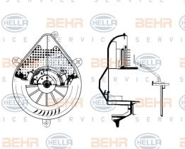 Hella 8EW009159681 - SOPLADOR HAB.PEUGEOT 306