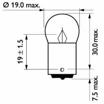 Hella 8GA002071241 - LAMPARA R19/5 24V 5W 8GA002071-241