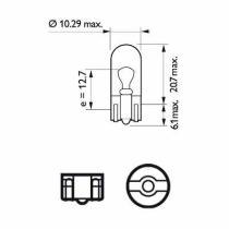 Hella 8GP003594251 - LAMPARA 24V.5W.W2,1X9,5D 8GP003594-