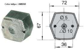 Rinder 442311 - CRISTAL PILOTO AMBAR 872