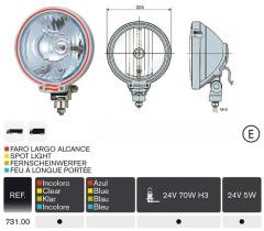 Rinder 73200 - FARO LARGO ALCANCE CRISTAL AZUL C/P