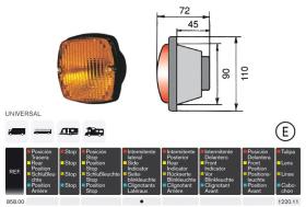 Rinder 85800 - PILOTO LATAREL AMBAR CATEG.5¬