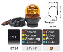 Rinder 8724 - ROTATIVO IMAN 24V