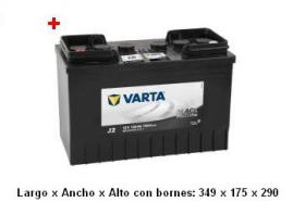 Varta J2 - PROMOTIVE BLACK-HUMEDA 12V 125AH 720EN