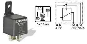 NAGARES MR70 - RELE INTERR.DOBLE SALIDA 22A.24V.C/