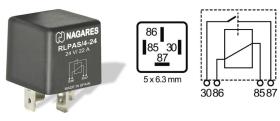 NAGARES 02386 - RELE INTERRUPTOR 22A.24V.S/SOP.S/RESISTE