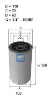  2310800 - FILTRO ACEITE FIAT,IVECO,VW