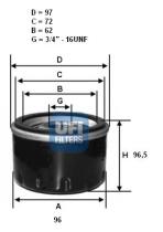  2313400 - FILTRO ACEITE NISSAN