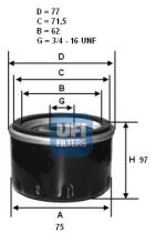 Ufi 2316900 - FILTRO ACEITE FIAT,DIV.