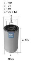  2323700 - FILTRO ACEITE MITSUBISHI