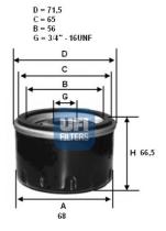 Ufi 2325500 - FILTRO ACEITE DAIHATSU