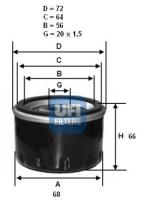  2325800 - FILTRO ACEITE MAZDA,SUBARU