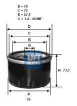 Ufi 2326700 - FILTRO ACEITE