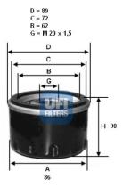 Ufi 2340200 - FILTRO ACEITE RENAULT