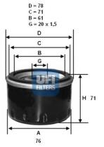 Ufi 2341500 - FILTRO ACEITE ALFA ROMEO,FIAT,