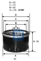 Ufi 2342500 - FILTRO ACEITE MULTICAR,SEAT,S