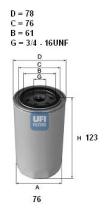 Ufi 2344000 - FILTRO ACEITE FORD