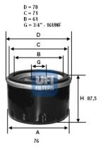 Ufi 2344800 - FILTRO ACEITE ALFA ROMEO,FIAT,