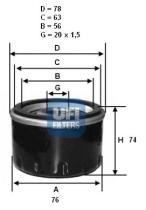 Ufi 2346100 - FILTRO ACEITE MAZDA