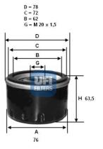 Ufi 2348100 - FILTRO ACEITE