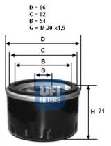 Ufi 2348400 - FILTRO ACEITE NISSAN