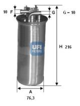 Ufi 2400100 - FILTRO GASOIL