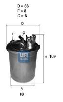 Ufi 2400400 - FILTRO GASOIL